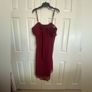 Allen B. By Allen Schwartz Burgundy Mini Dress